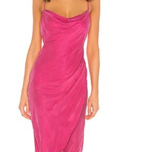 Lovers + Friends Pink Midi Slip Dress